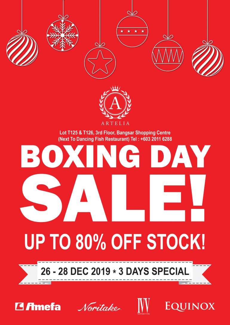 Artelia Boxing Day Sale 2019